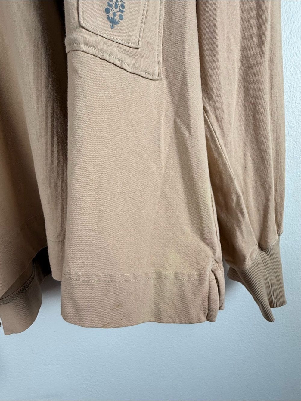 Free People Movement Hot Shot Hooded Layer Slouchy Layering Hoodie Tan Neutral L - Picture 13 of 15